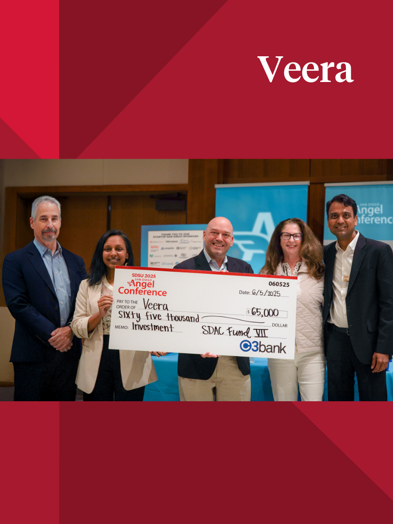 Veera team receiving an investment of $65,000